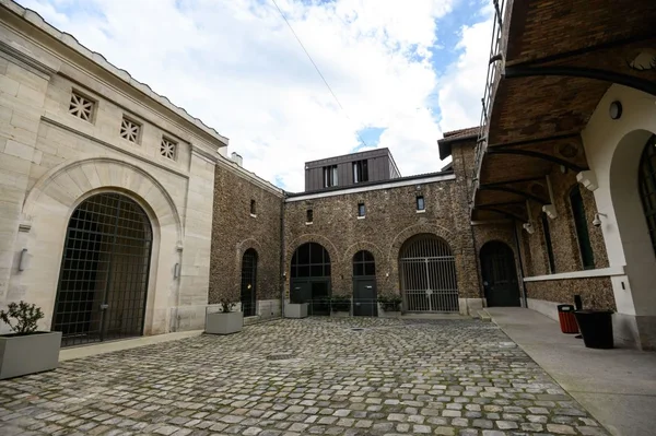 Cobblestone courtyard at La Santé prison where Jean-Luc Brunel was found dead