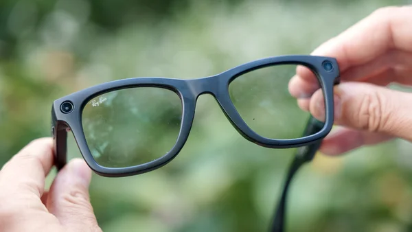 Side-by-side comparison of Ray-Ban Meta Glasses Gen 1 and Gen 2 frames