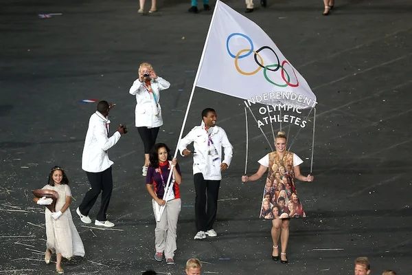 Explainer graphic on AIN status for Russian athletes at Paris 2024