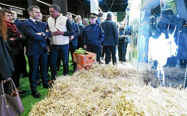 Le président Macron au Salon de l'Agriculture, lieu de sa déclaration sur Quentin Deranque.