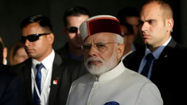 Narendra Modi et son homologue israélien défilant sur le tapis rouge lors de sa visite officielle.
