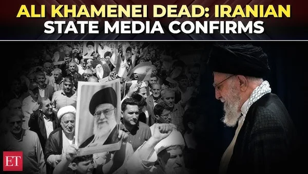 Une vignette d'actualité avec le titre « ALI KHAMENEI DEAD: IRANIAN STATE MEDIA CONFIRMS ».