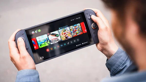 Le menu principal de la Switch affichant diverses icônes de jeux.