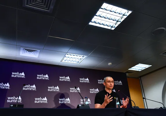 Changpeng Zhao, cofondateur et PDG de Binance, au Web Summit 2022 à Lisbonne.