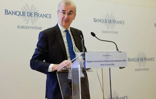 François Villeroy de Galhau lors de la présentation du Rapport annuel de la Balance des paiements.