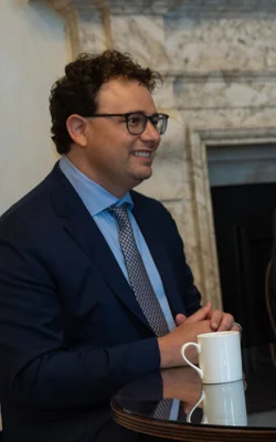 Dario Amodei, PDG d'Anthropic, lors d'une réunion au 10 Downing Street en mai 2023.