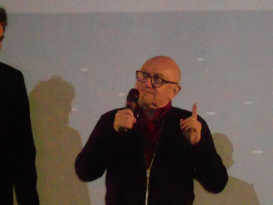 Michel Blanc s'adressant au public lors du Festival CineComedies à l'UGC Lille en 2019.