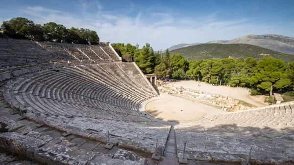 Le théâtre antique d'Olympie, sur les traces des Jeux Olympiques antiques.