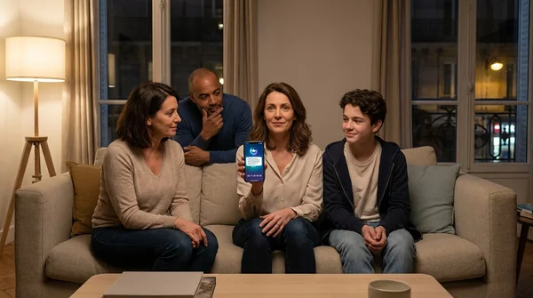 Mise en scène professionnelle des appareils affichant l'interface de l'IA Gemini.