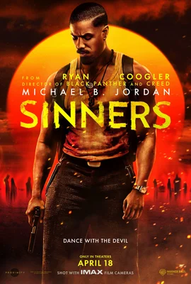Affiche officielle du film « Sinners » avec Michael B. Jordan.