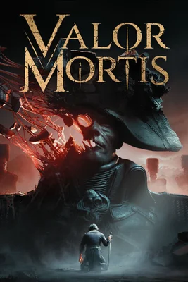 Poster officiel de Valor Mortis featuring un antagoniste mécanique terrifiant et un personnage armé d'un bâton.