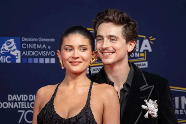 Kylie Jenner et Timothée Chalamet lors de la cérémonie des Golden Globes.