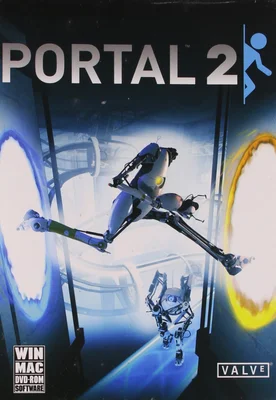 Atlas et P-body utilisant les portails emblématiques dans Portal 2.