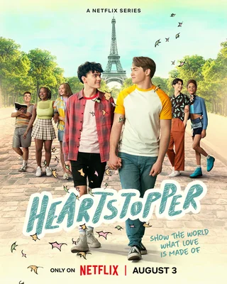 Les personnages de la saison 2 de Heartstopper lors de leur voyage à Paris.