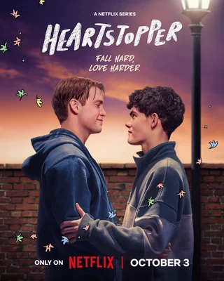 Affiche promotionnelle de la série Heartstopper sur Netflix.