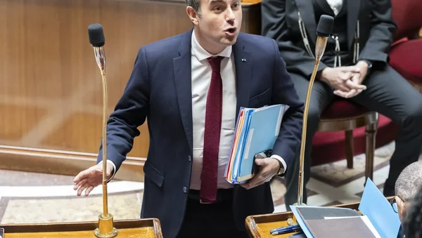 Sébastien Lecornu lors d'une intervention officielle concernant le travail le 1er mai.