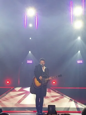 Patrick Bruel en concert au Zénith de Rouen le 2 avril 2024.