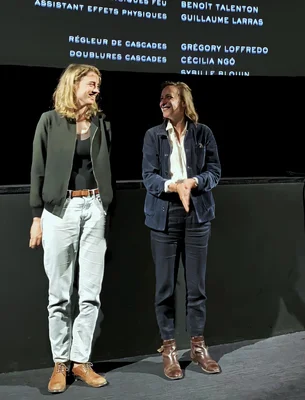 Adèle Haenel et Céline Sciamma lors de la projection de leur film Portrait de la jeune fille en feu.