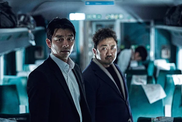 Scène de « Dernier train pour Busan» dans un wagon.