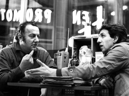 Coluche et Richard Anconina dans une scène du film Tchao Pantin (1983).