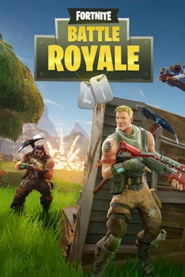 Personnages stylisés de Fortnite Battle Royale dans un décor naturel.