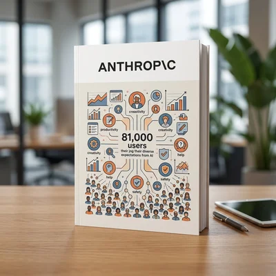 Ouvrage sur les attentes des utilisateurs d'Anthropic, posé sur un bureau.