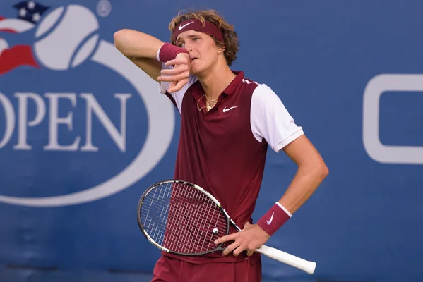 Alexander Zverev lors des qualifications de l'US Open 2015 à Flushing, New York