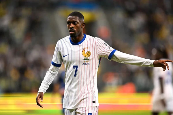 Ousmane Dembélé, Ballon d'or 2025, en action sous le maillot des Bleus.