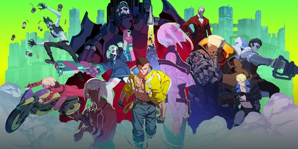 Ensemble des personnages de Cyberpunk: Edgerunners, dont certains pourraient apparaître dans le crossover.