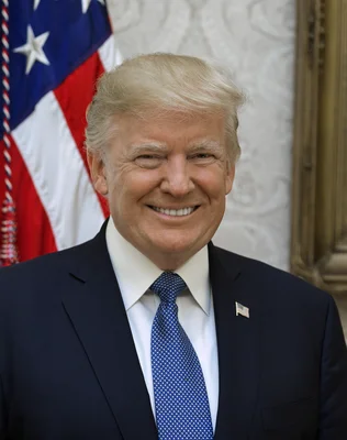 Portrait officiel de Donald Trump, ancien président des États-Unis.