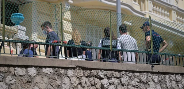 Périmètre de sécurité mis en place devant le lieu de l'attentat à Monaco.