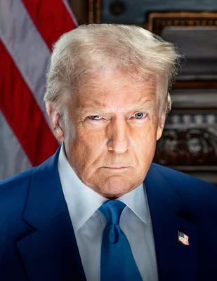 Portrait officiel du président Donald Trump, janvier 2025.