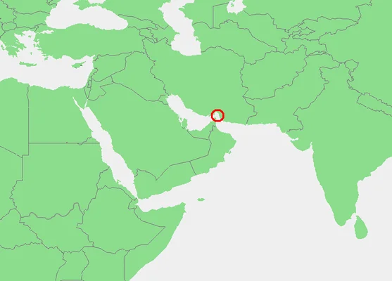 Carte de localisation du détroit d'Ormuz, point stratégique entre l'Iran et la péninsule arabique