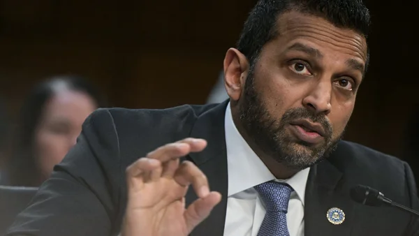 Kash Patel, directeur du FBI, s'exprimant lors d'une conférence de presse.