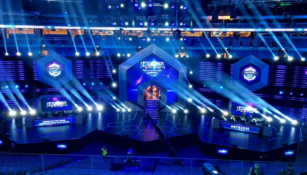 L'arène du Championnat d'Europe Heroes of the Storm 2015, prête pour la compétition.