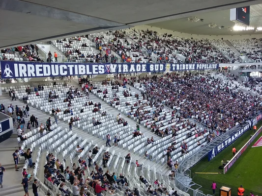 Virage sud du nouveau stade de Bordeaux lors du match contre Toulouse, le 20 septembre 2015.