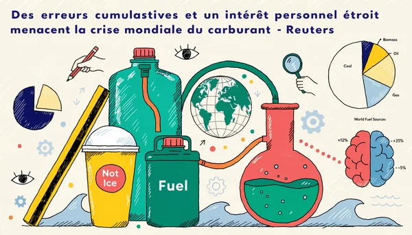 Illustration éditoriale sur Des erreurs cumulatives et un intérêt personnel étroit menacent la crise mondiale du carburant - Reuters